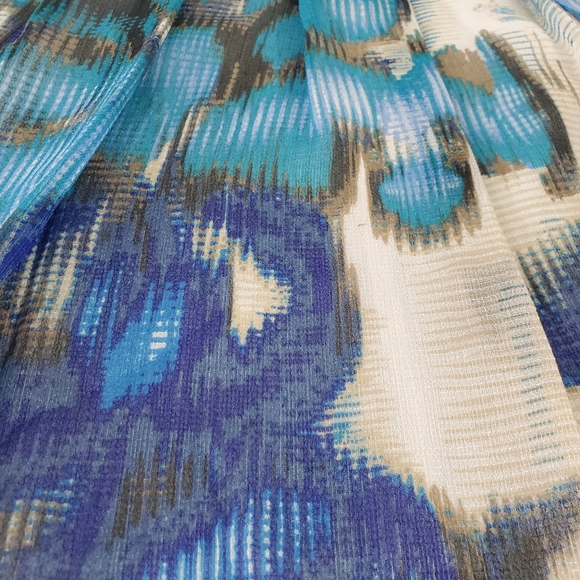 Apostrophe Blue A-line Skirt - Picture 3 of 7